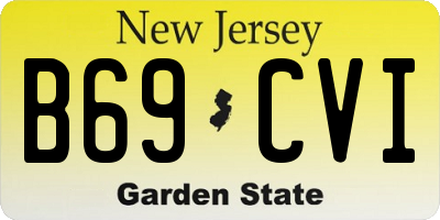 NJ license plate B69CVI