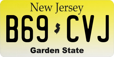 NJ license plate B69CVJ