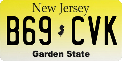 NJ license plate B69CVK