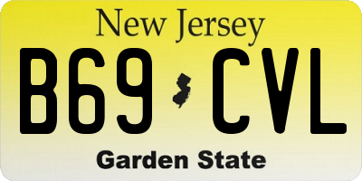 NJ license plate B69CVL