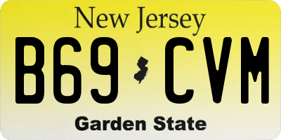 NJ license plate B69CVM