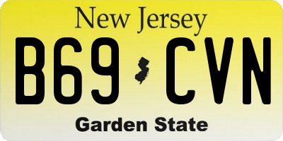 NJ license plate B69CVN