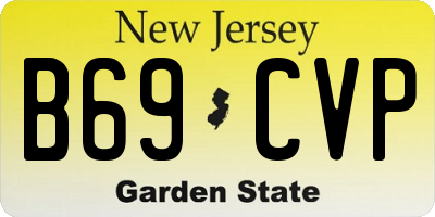 NJ license plate B69CVP