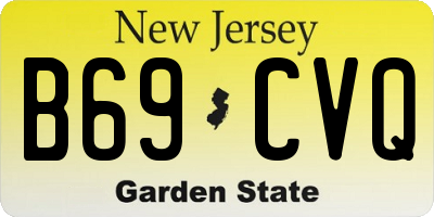 NJ license plate B69CVQ