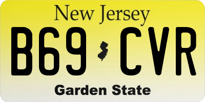 NJ license plate B69CVR