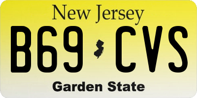 NJ license plate B69CVS