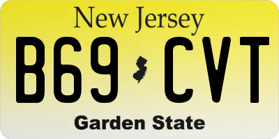 NJ license plate B69CVT