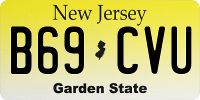 NJ license plate B69CVU