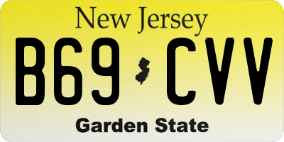 NJ license plate B69CVV