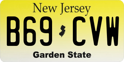 NJ license plate B69CVW