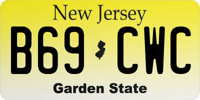 NJ license plate B69CWC