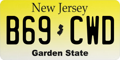 NJ license plate B69CWD