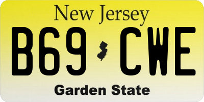 NJ license plate B69CWE
