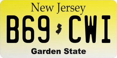NJ license plate B69CWI
