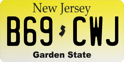 NJ license plate B69CWJ