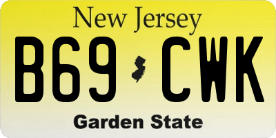 NJ license plate B69CWK