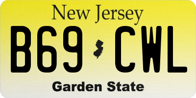 NJ license plate B69CWL