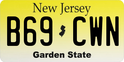 NJ license plate B69CWN