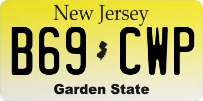 NJ license plate B69CWP