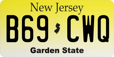 NJ license plate B69CWQ