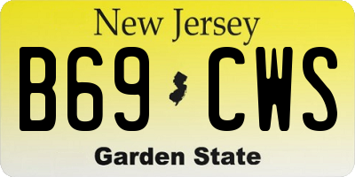 NJ license plate B69CWS