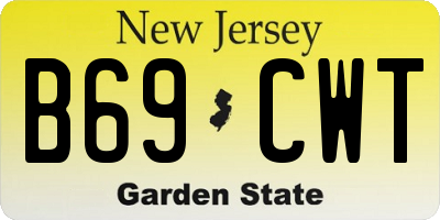 NJ license plate B69CWT