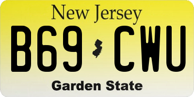 NJ license plate B69CWU