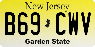 NJ license plate B69CWV