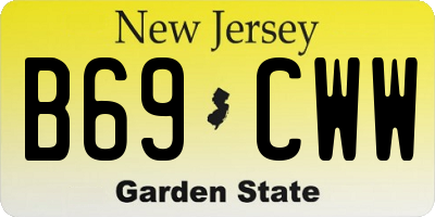NJ license plate B69CWW