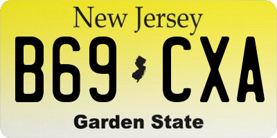 NJ license plate B69CXA