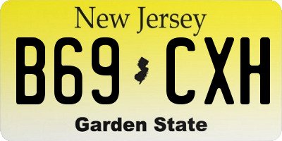NJ license plate B69CXH