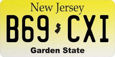 NJ license plate B69CXI