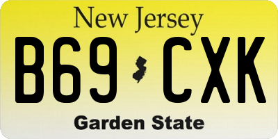 NJ license plate B69CXK