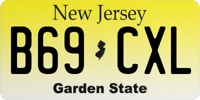 NJ license plate B69CXL