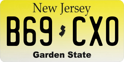 NJ license plate B69CXO