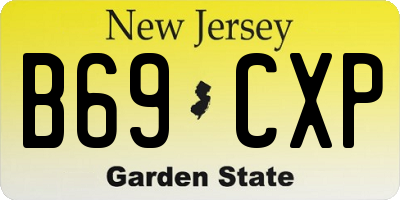 NJ license plate B69CXP