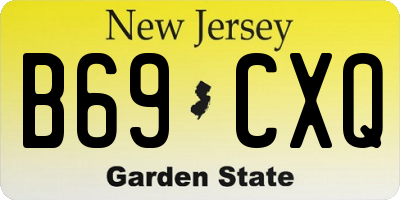 NJ license plate B69CXQ