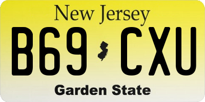 NJ license plate B69CXU