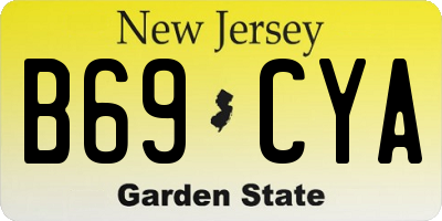 NJ license plate B69CYA