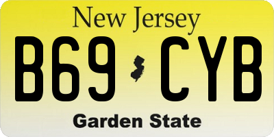 NJ license plate B69CYB