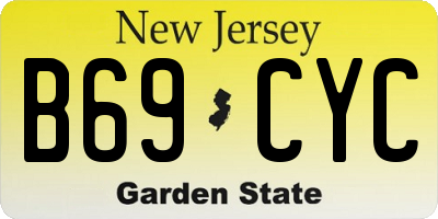 NJ license plate B69CYC