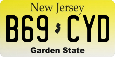 NJ license plate B69CYD