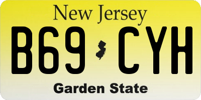 NJ license plate B69CYH