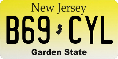 NJ license plate B69CYL