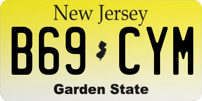 NJ license plate B69CYM