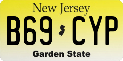 NJ license plate B69CYP