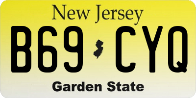 NJ license plate B69CYQ