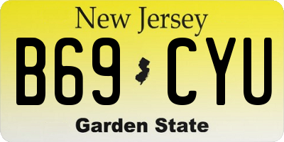 NJ license plate B69CYU