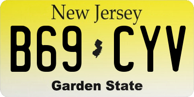 NJ license plate B69CYV