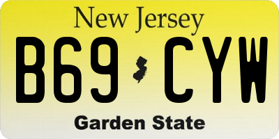 NJ license plate B69CYW